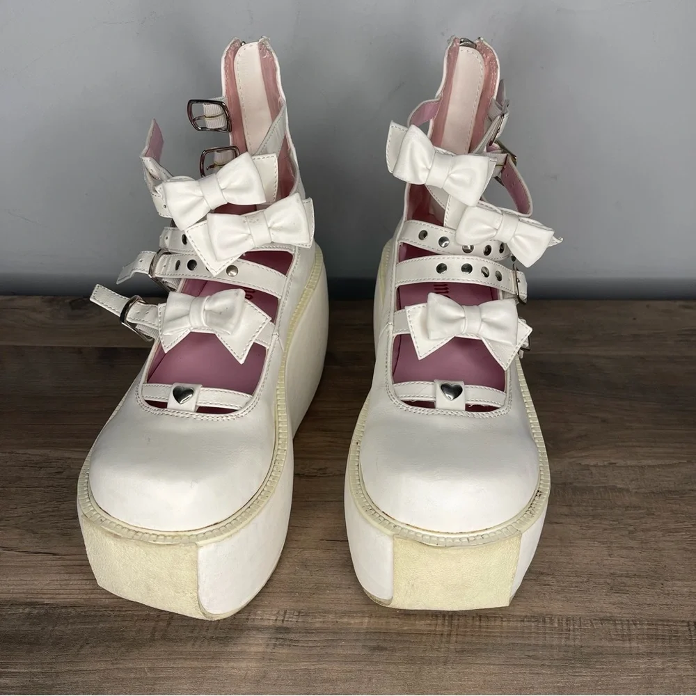 Women's demonia‎ White kawaii Platform violet 45 Shoes size